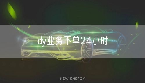 dy业务下单24小时