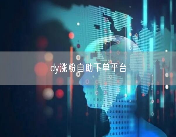 dy涨粉自助下单平台