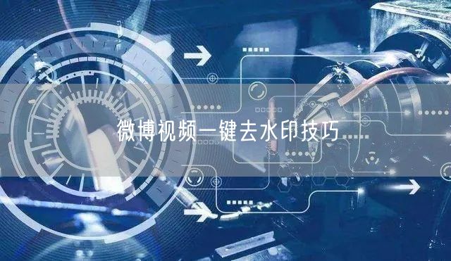 微博视频一键去水印技巧