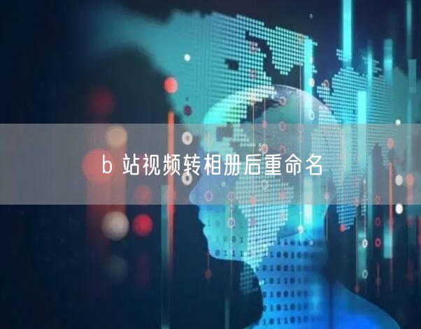 b 站视频转相册后重命名