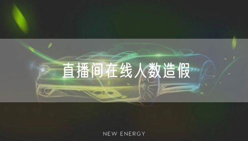 直播间在线人数造假